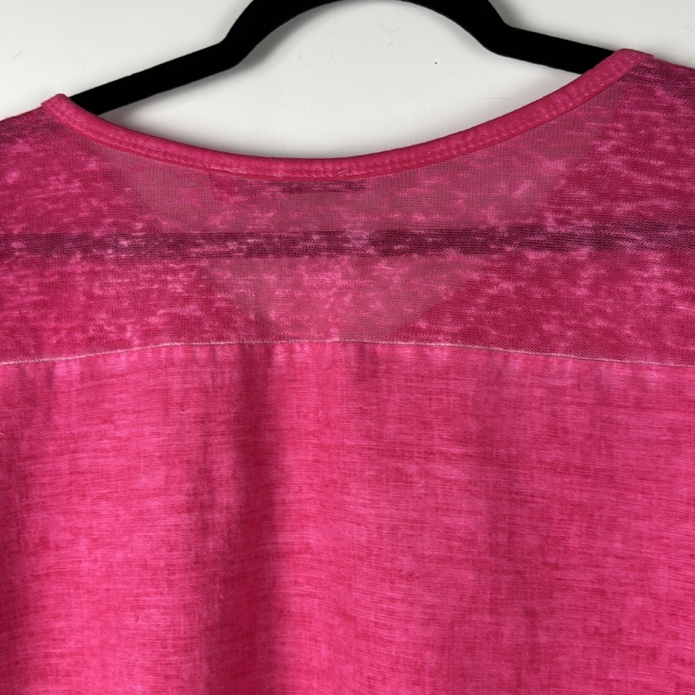 PINK LONG SLEEVES 100% LINEN MADE IN ITALY TOP SLEEVES CAN BE ROLED UP EUC - Picture 7 of 8